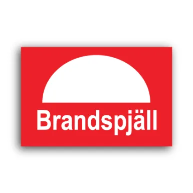Ventilationsskylt / Brandspjäll
