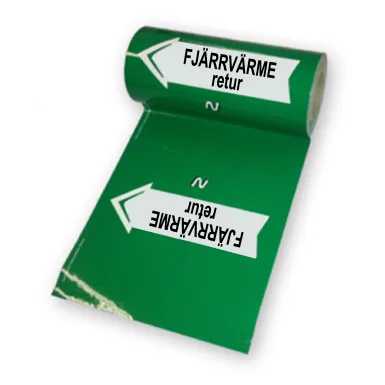 Rörmärkning / Fjärrvärme retur