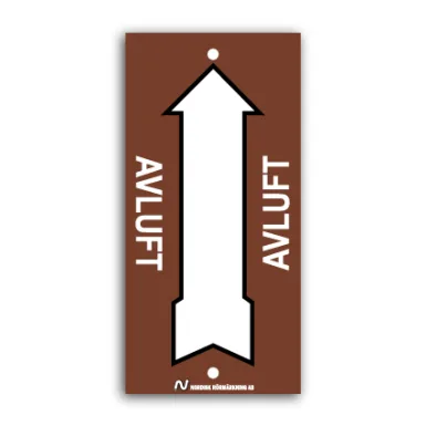 Ventilationsskylt / Avluft