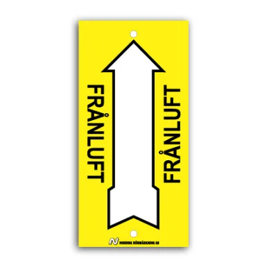 Ventilationsskylt / Frånluft