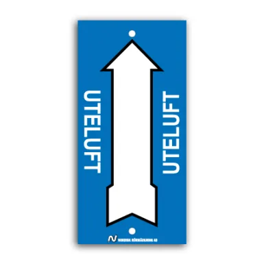 Ventilationsskylt / Uteluft