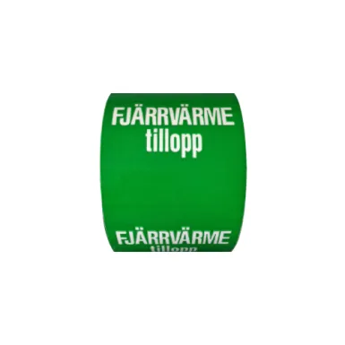 Rörmärkning / FJÄRRVÄRME tillopp