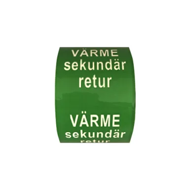 Rörmärkning / VÄRME sekundär retur
