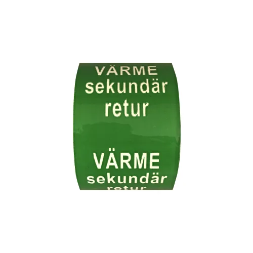 Rörmärkning / VÄRME sekundär retur