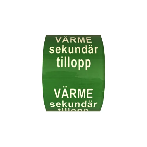 Rörmärkning / VÄRME sekundär tillopp