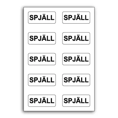 Ventilationsetikett Spjäll