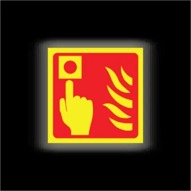 Skylt / Brandlarmsknapp