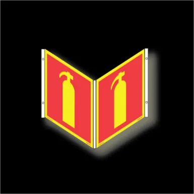 Skylt / Brandsläckare 2st panorama