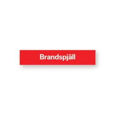 Skylt / Brandspjäll