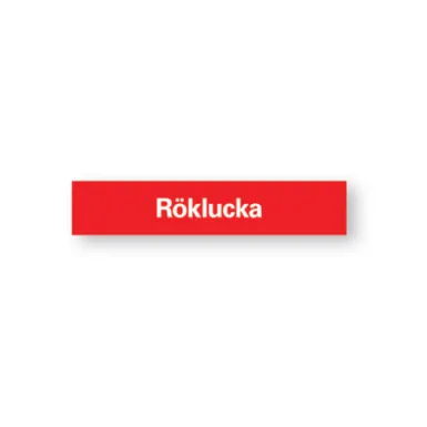 Skylt / Röklucka