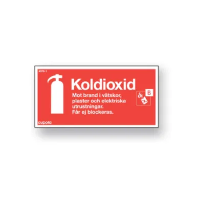 Skylt / Koldioxid