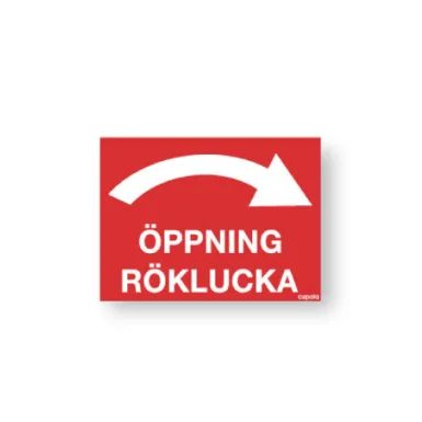 Dekal / Öppning röklucka höger
