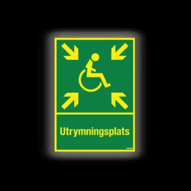 Skylt / Utrymningsplats