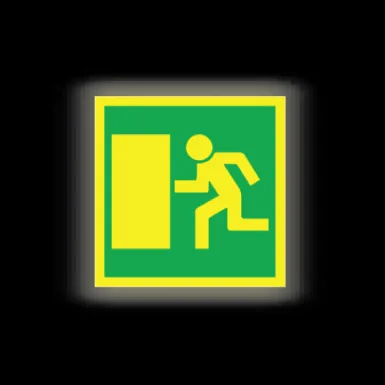 Skylt / Utrymning vänster