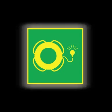 Skylt / Livboj med lampa