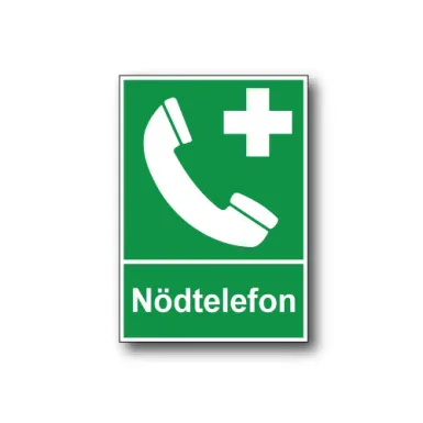 Skylt / Nödtelefon