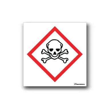 Faropiktogramskylt med giftig farosymbol