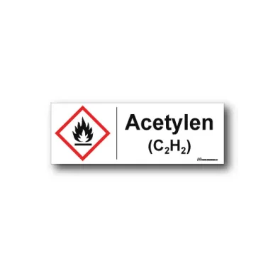 Skylt / Acetylen C2H2
