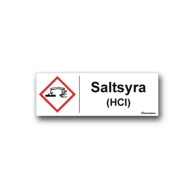 Skylt / Saltsyra HCl