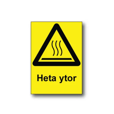 Skylt / Heta ytor