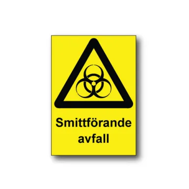 Skylt / Smittförande avfall