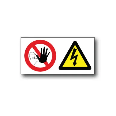 Skylt / Obehöriga äga ej tillträde, blixt symbol