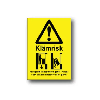Dekal / Klämrisk hiss