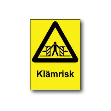 Skylt / Klämrisk sidled