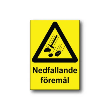 Skylt / Nedfallande föremål