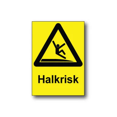 Skylt / Halkrisk