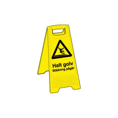 Skylt / Golvskylt - Halt golv