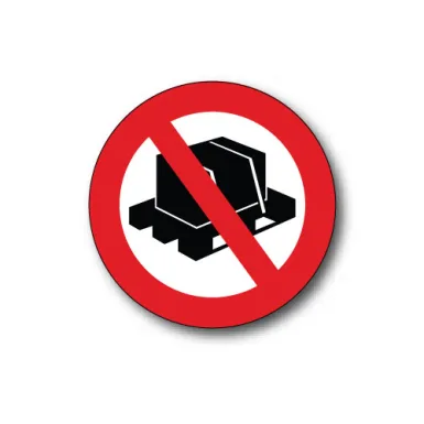 Golvdekal / Får ej blockeras symbol rund