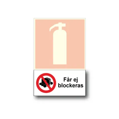 Skylt / Får ej blockeras