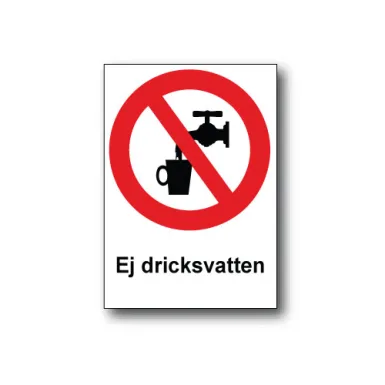 Skylt / Ej dricksvatten