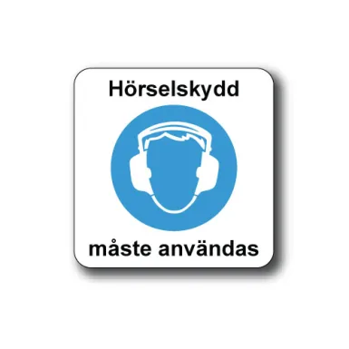 Golvdekal / Hörselskydd måste användas