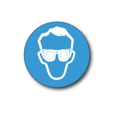 Golvdekal / Ögonskydd symbol rund