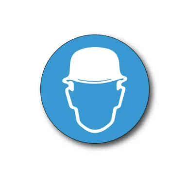 Golvdekal / Skyddshjälm symbol rund