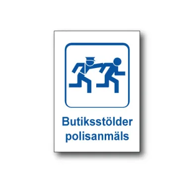 Dekal / Butiksstölder polisanmäls