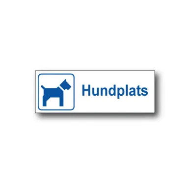 Skylt / Hundplats