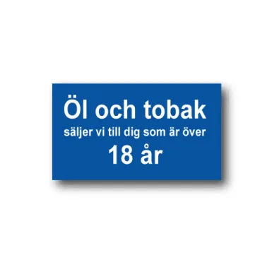 Dekal / Öl och tobak säljer vi till dig som är…
