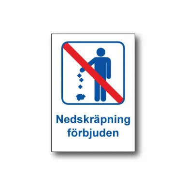 Skylt / Nedskräpning förbjuden