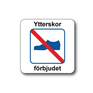 Golvdekal / Ytterskor förbjudet