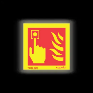 Skylt / Brandlarmsknapp