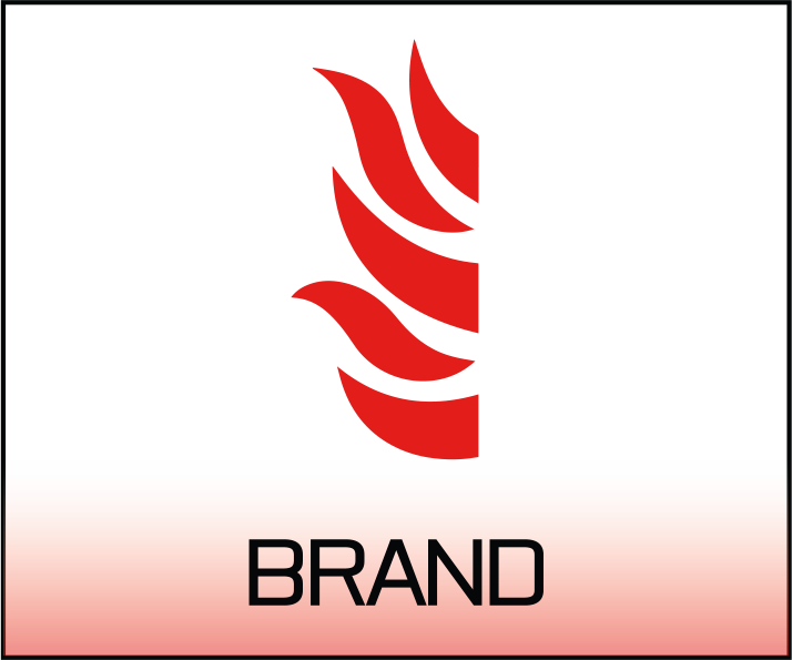 Bild på symbol föreställande en flamma för brandskyltar