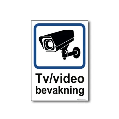 Skylt / Tv/video bevakning