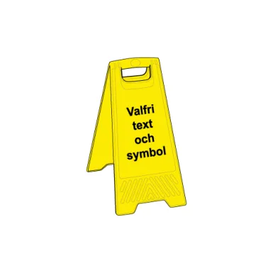 Skylt / Golvskylt - Golvskylt dubbelsidig Valfri text och symbol