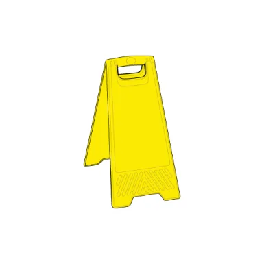 Skylt / Golvskylt - Golvskylt dubbelsidig Utan text