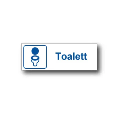 Skylt / Toalett