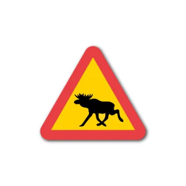 Skylt / Varning för älg