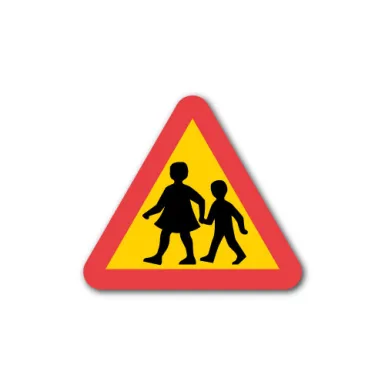Skylt / Varning för barn